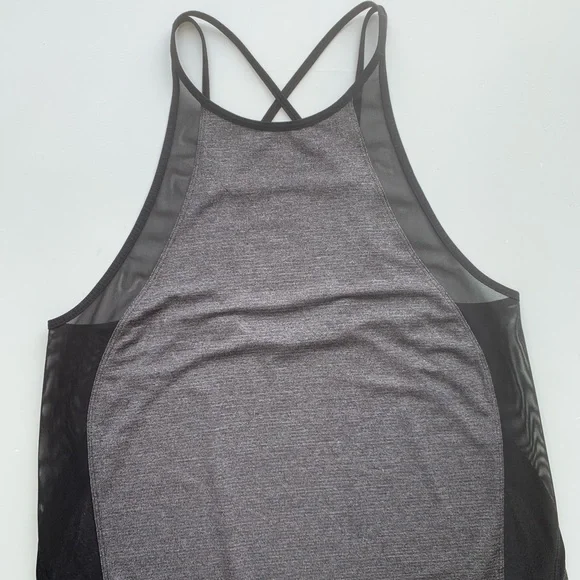Lululemon Run Off Route Sheer Tank Top Racerback Crisscross Strappy Back Black 8 - Picture 9 of 15